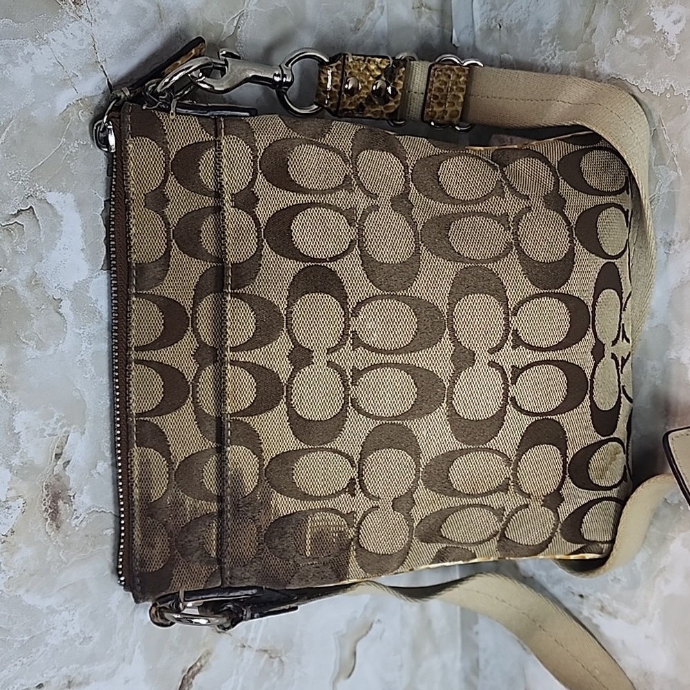 Coach Sutton Signature Python Swingpack Crossbody… - image 6